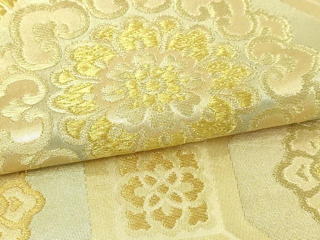 平和屋本店▼西陣最高峰・北尾織物匠　六通柄袋帯　蜀江花文　本金糸　本金箔　正絹　逸品　DABI1449sf