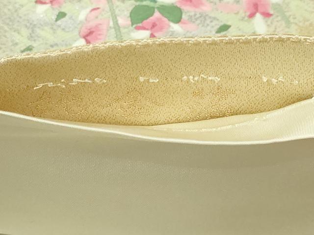 平和屋本店▼佐賀錦　六通柄袋帯　唐織　花鳥文　純金箔　三越扱い　正絹　逸品　DABI1451sf