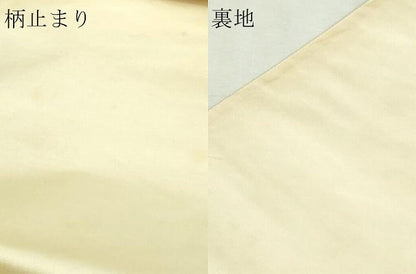 平和屋本店▼六通柄袋帯　裕華双孔雀文　本金箔　正絹　逸品　DABI1454sf