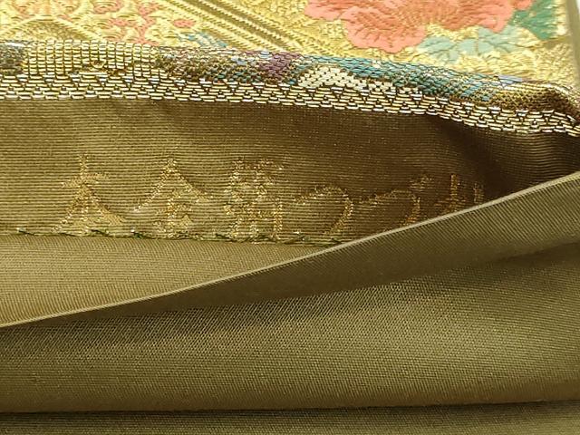 平和屋本店▼六通柄袋帯　琳派瑞祥錦　本金箔つづれ　正絹　逸品　DABI1456sf