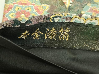 平和屋本店▼老舗織元　泰生織物　六通柄袋帯　唐織　飛鶴宝尽くし花文　本金漆箔　正絹　逸品　DABI1461sf