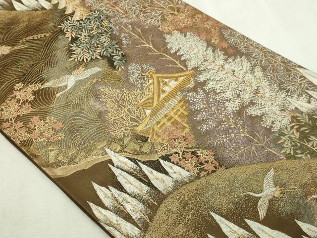 平和屋本店▼六通柄袋帯　京の華百景　本金箔　正絹　逸品　DABI1462sf