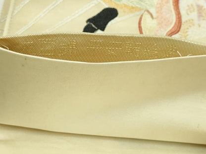 平和屋本店▼六通柄袋帯　唐織　九百錦　平安朝絵巻　純金箔24Ｋ　正絹　逸品　DABI1476sf