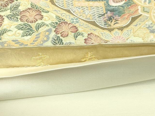 平和屋本店▼六通柄袋帯　宝寿　本金箔　正絹　逸品　DABI1478sf