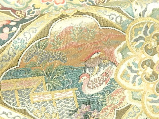 平和屋本店▼六通柄袋帯　宝寿　本金箔　正絹　逸品　DABI1478sf