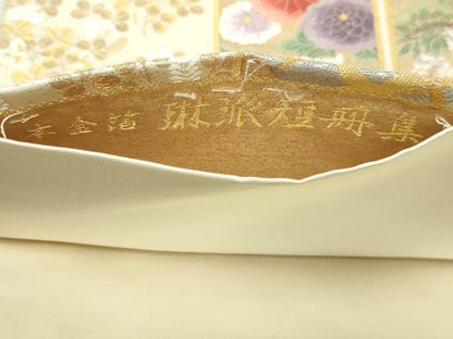 平和屋本店▼六通柄袋帯　唐織　琳派短冊集　本金箔　正絹　逸品　DABI1490sf