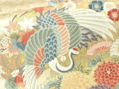平和屋本店▼六通柄袋帯　唐織　絢麗吉日　本金箔　正絹　逸品　DABI1504sf