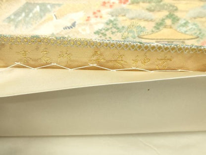 平和屋本店▼六通柄袋帯　唐織　京名所　平安神宮　本金箔　正絹　逸品　DABI1506sf