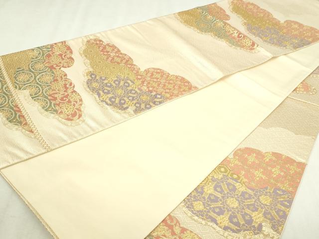 平和屋本店▼六通柄袋帯　佐賀錦麗取紋　本金二丁箔金箔　正絹　逸品　DABI1513sf