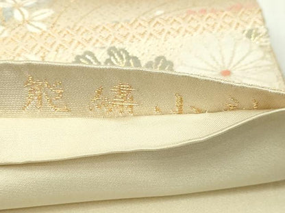 平和屋本店▼六通柄袋帯　唐織　能繍小袖　本金二重箔　正絹　逸品　DABI1515sf