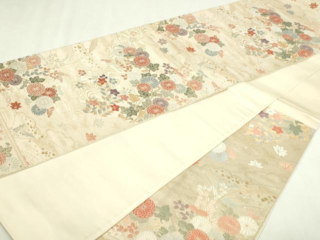平和屋本店▼六通柄袋帯　唐織　能繍小袖　本金二重箔　正絹　逸品　DABI1515sf