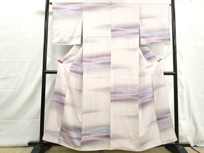 平和屋着物■上質な小紋　霞文　暈し染め　正絹　逸品　DABI1524qa