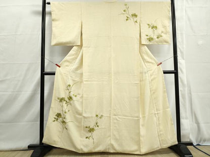 平和屋着物■訪問着　総刺繍　草花文　更紗　金糸　正絹　逸品　DABI1526qa