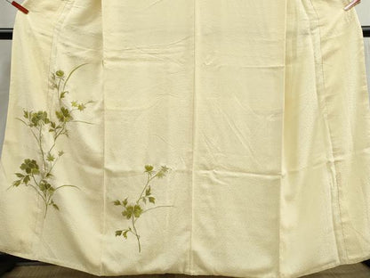 平和屋着物■訪問着　総刺繍　草花文　更紗　金糸　正絹　逸品　DABI1526qa