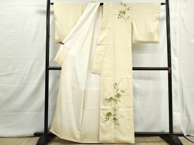 平和屋着物■訪問着　総刺繍　草花文　更紗　金糸　正絹　逸品　DABI1526qa