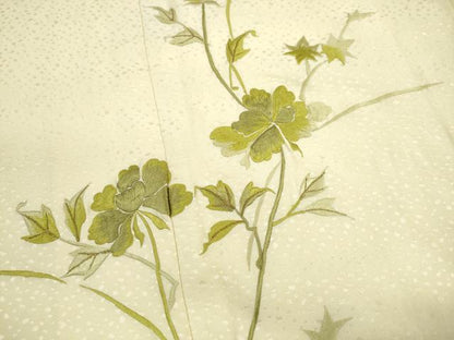 平和屋着物■訪問着　総刺繍　草花文　更紗　金糸　正絹　逸品　DABI1526qa