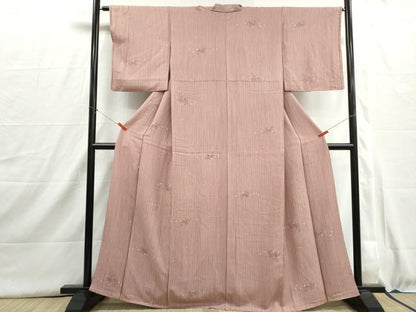 平和屋着物■上質な小紋　絞り　花間道　正絹　逸品　DABI1528qa