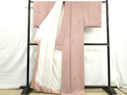 平和屋着物■上質な小紋　絞り　花間道　正絹　逸品　DABI1528qa