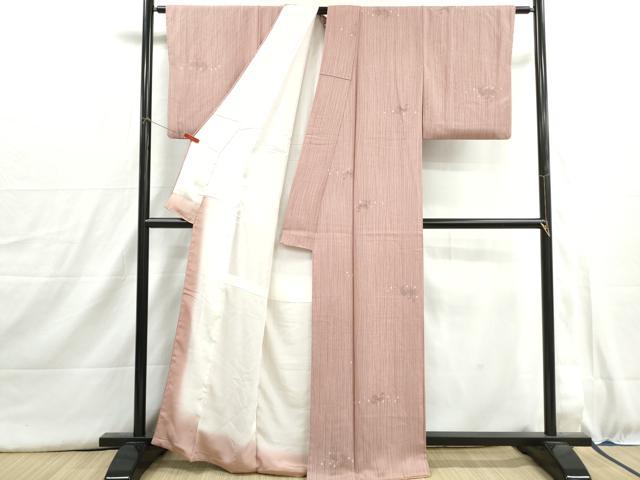 平和屋着物■上質な小紋　絞り　花間道　正絹　逸品　DABI1528qa