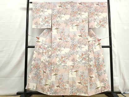 平和屋着物■上質な小紋　鳳凰花文　正絹　逸品　DABI1532qa