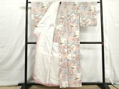 平和屋着物■上質な小紋　鳳凰花文　正絹　逸品　DABI1532qa