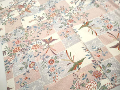 平和屋着物■上質な小紋　鳳凰花文　正絹　逸品　DABI1532qa