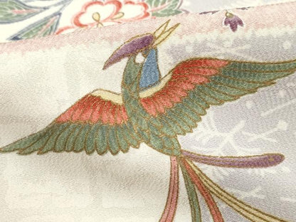 平和屋着物■上質な小紋　鳳凰花文　正絹　逸品　DABI1532qa