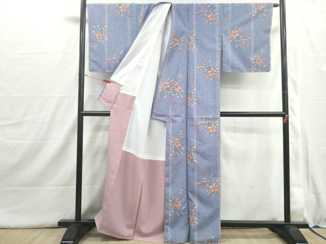 平和屋着物■小紋　枝花間道　洗える着物　DABI1537qa