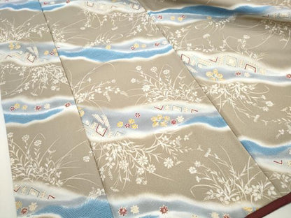 平和屋着物■小紋　道長花文　暈し染め　胴抜き仕立て　洗える着物　DABI1539qa