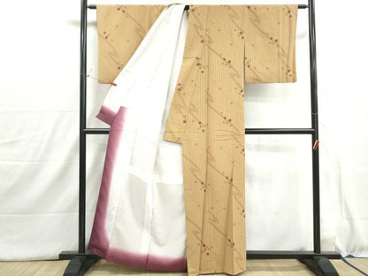 平和屋着物■小紋　流水舞花間道　洗える着物　DABI1541qa