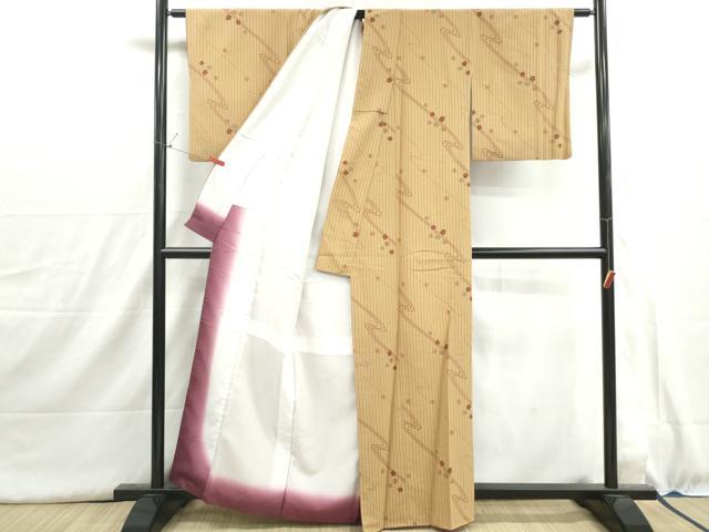 平和屋着物■小紋　流水舞花間道　洗える着物　DABI1541qa