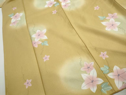 平和屋着物■小紋　蔦の葉花文　暈し染め　洗える着物　DABI1543qa