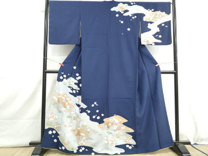 平和屋着物■訪問着　道長宝尽くし花文　松竹梅　金彩　洗える着物　DABI1544qa