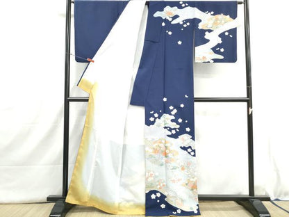 平和屋着物■訪問着　道長宝尽くし花文　松竹梅　金彩　洗える着物　DABI1544qa