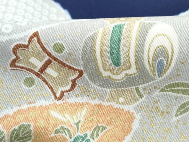 平和屋着物■訪問着　道長宝尽くし花文　松竹梅　金彩　洗える着物　DABI1544qa