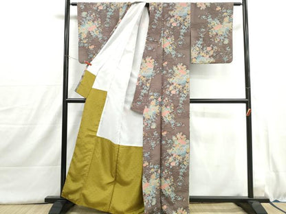 平和屋着物■小紋　花鳥文　暈し染め　洗える着物　DABI1545qa