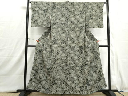 平和屋着物■小紋　総絞り　抽象文　洗える着物　DABI1552qa