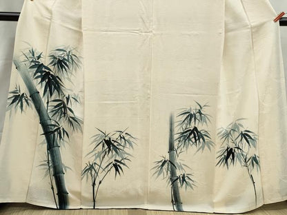 平和屋着物■訪問着　手描き　笹竹文　正絹　逸品　DABI1571qa