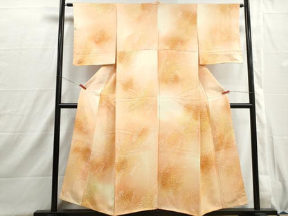 平和屋着物■上質な小紋　草葉文　暈し染め　正絹　逸品　DABI1575qa