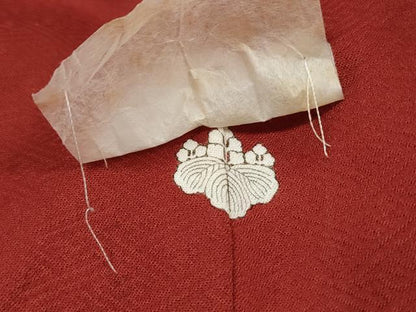 平和屋着物■上質な色無地　紗綾形地紋　紅海老茶色　正絹　逸品　DABI1577qa