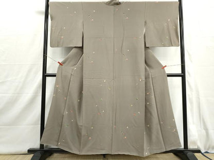 平和屋着物■上質な小紋　抽象文　正絹　逸品　DABI1578qa