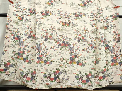 平和屋着物■訪問着　風景花文　松竹梅　正絹　逸品　DABI1588qa