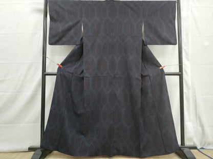 平和屋着物■上質な紬　亀甲文　正絹　逸品　DABI1589qa