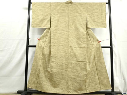 平和屋着物■上質な紬　横段文　正絹　逸品　DABI1599qa