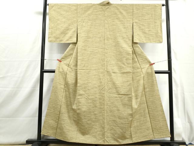 平和屋着物■上質な紬　横段文　正絹　逸品　DABI1599qa