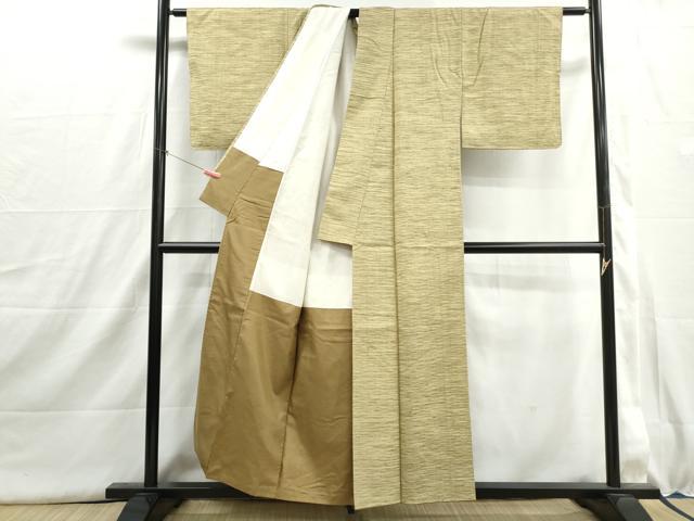 平和屋着物■上質な紬　横段文　正絹　逸品　DABI1599qa