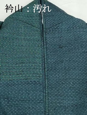 平和屋着物■上質な紬　格子文　正絹　逸品　DABI1606qa