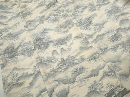 平和屋着物■上質な紬　霞樹林文　正絹　逸品　DABI1608qa