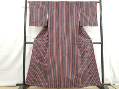 平和屋着物■上質な紬　間道　正絹　逸品　DABI1609qa