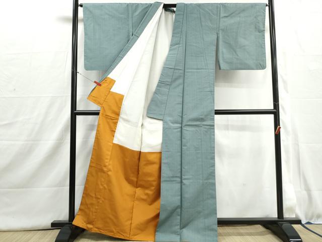 平和屋着物■上質な紬　十字絣　正絹　逸品　DABI1610qa